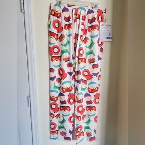 South Park Dorm Pants Pajama Bottoms with Cartoon Characters By Bioworld